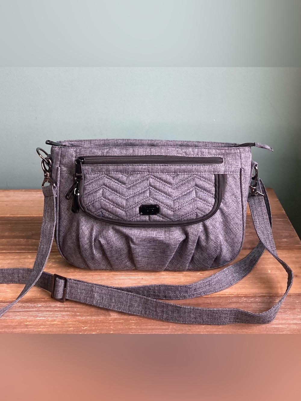 Lug Mambo Crossbody Bag in Heather Grey
